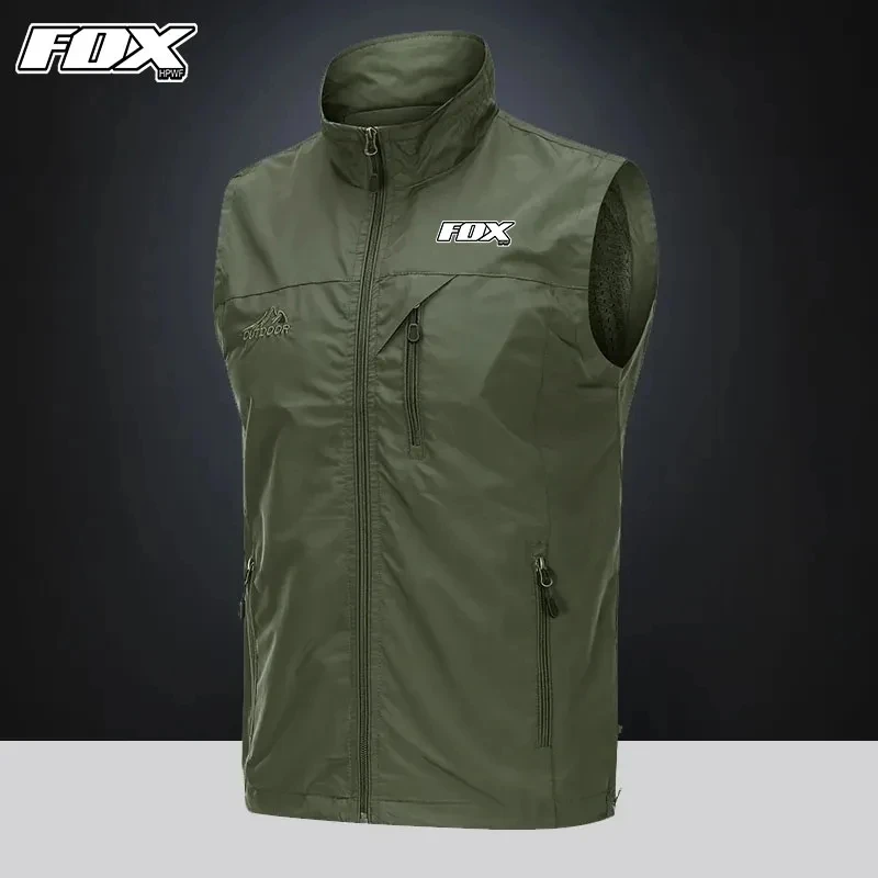 

Cycling Jacket Windproof MTB Bike Vest Outdoor Sports Windbreaker Bicycle Sleeveless Rainproof FOX HPWF Motocross Coat Clothing