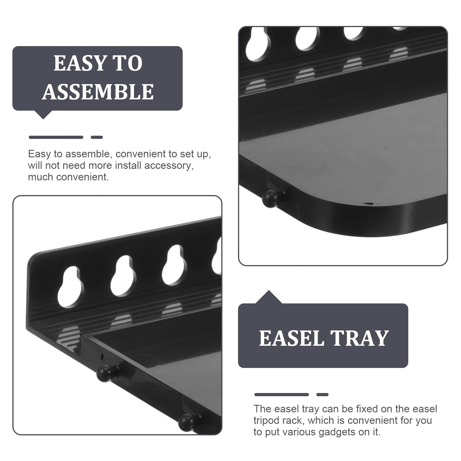 Foldable Easel Tray Detachable Painting Frame Sketch Rack Storage Replacement Attachment For Easel Tripod Stand Display Plastic