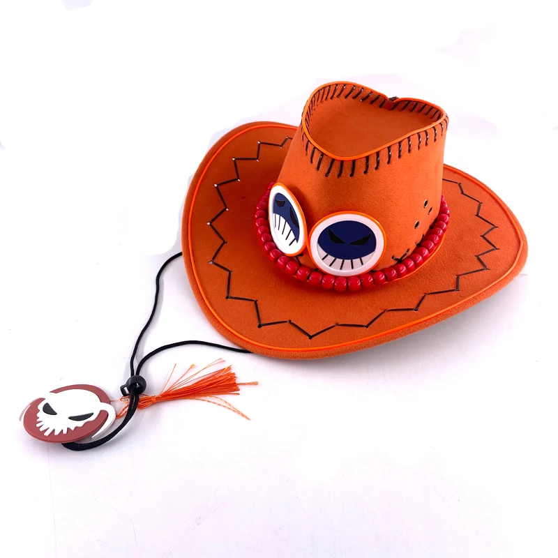 Anime-Inspired Orange Cosplay Hat with Funny Big Eyes – Perfect