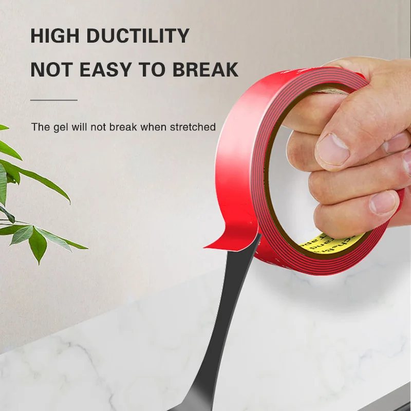 Extra Strong Double Sided Adhesive Tape Waterproof Acrylic Foam Adhesive Tape For Car Home High Temperature Fixing Sticky