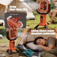Ventilateur portable rechargeable d'extérieur 30000mAh avec télécommande, 4 vitesses de vent puissant et brumisation à double orifice pour un refroidissement rapide 2