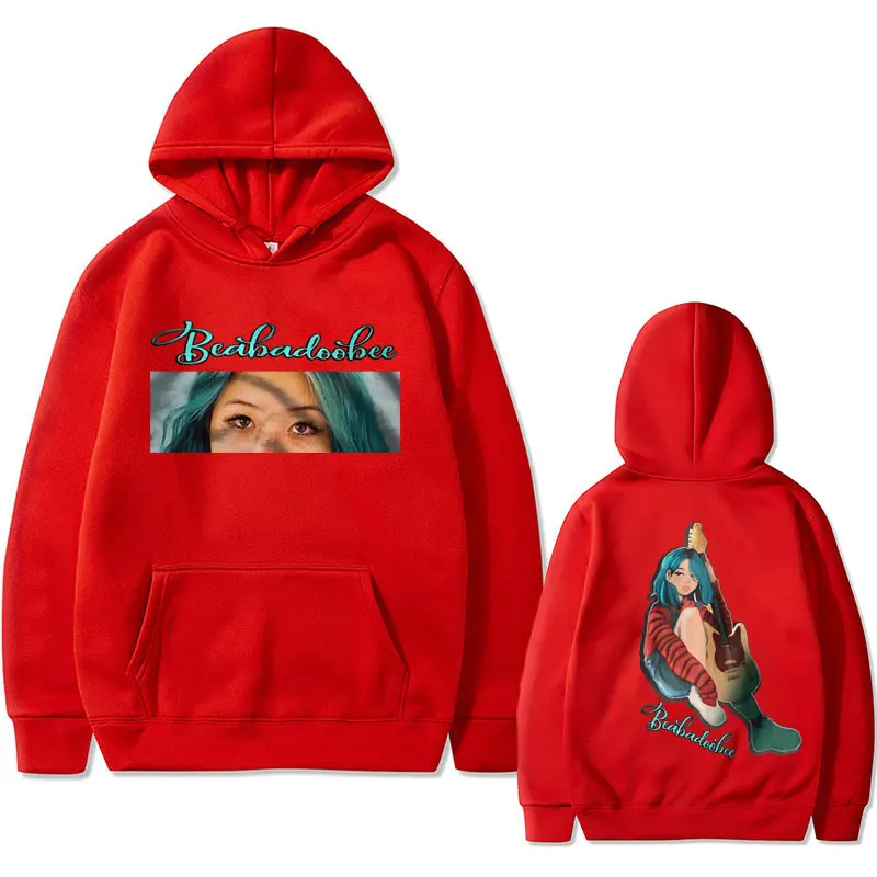 Singer Beabadoobee Double Sided Print Hoodie Men Women's Vintage Causal Pullover Sweatshirt Male Fashion Oversized Long Sleeve