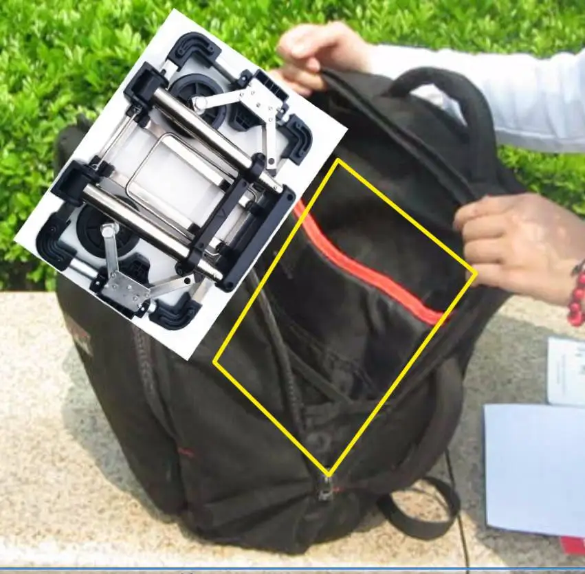 Portable Folding Shopping Cart Trolley Telescopic Handle Folded Luggage Sainless Steel A4 Size