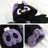 2024 Winter Pajamas Bat Robe Homewear Lounge Sleepwear Warm Comfy Kawaii Halloween Party Vampire Cosplay Costume - Image 5