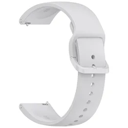 Enhanced Silicone Smartwatch Strap - 22mm Adjustable Replacement Wristband Bracelet for 22mm (R5A-grey)
