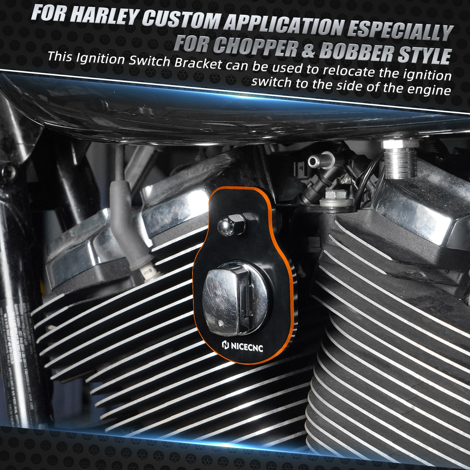 Für Harley Touring Road King Special FLHRXS Zündschlüsselschalter Halterung Street Glide FLHX Electra Glide Ultra Limited Tri Glide – Detail 10
