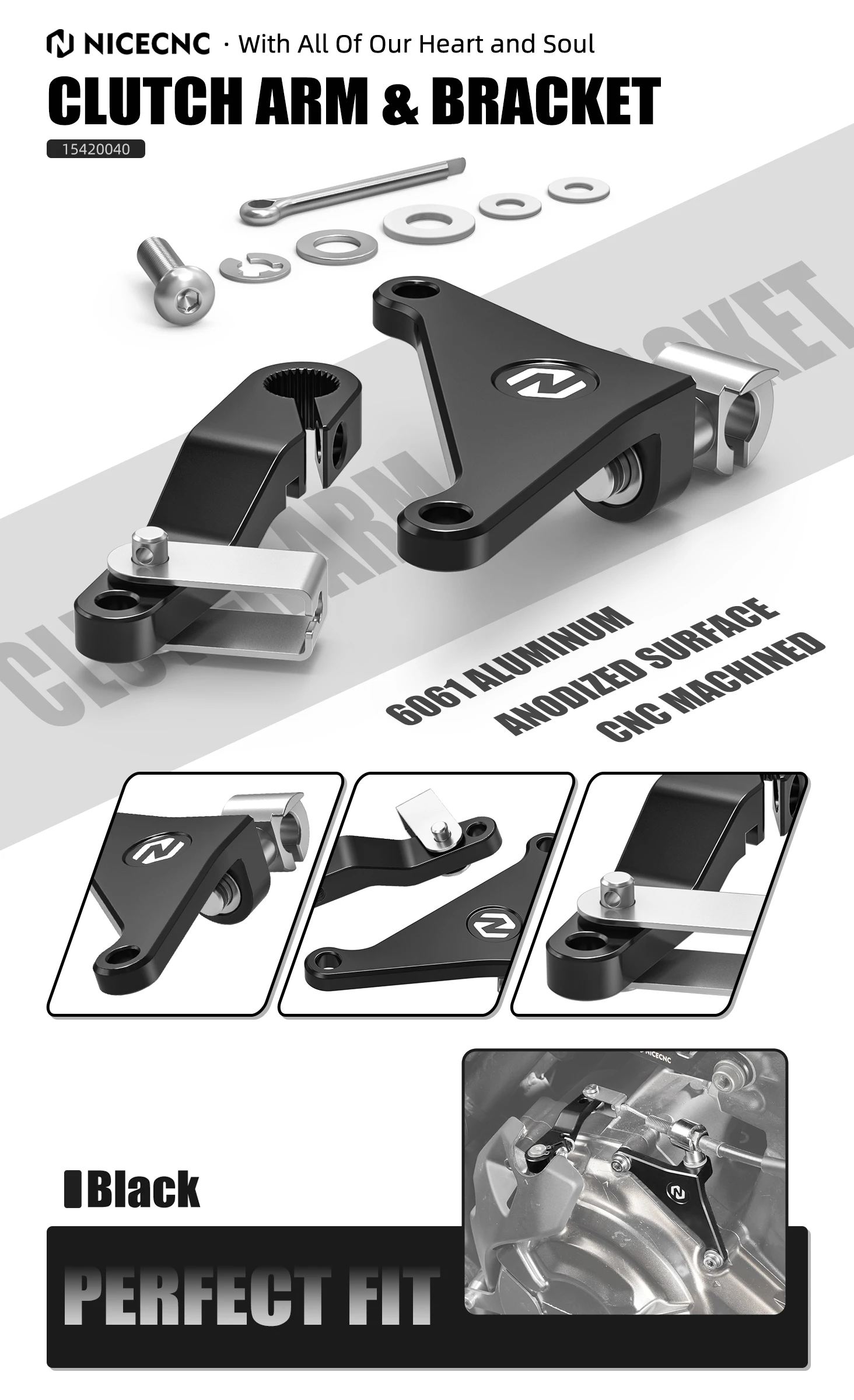 1x Kupplungshebelverlängerung für Yamaha Tenere 700/Rally Edition XTZ700 19-24 MT07 MT-07 18-22 XSR700 18-23 YZF R7 22-23 FZ07 15-17 – Detail 2