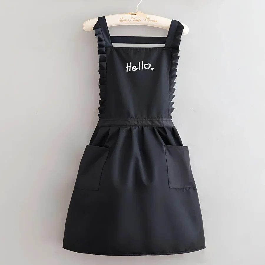Princess Style Apron Waterproof Floral Restaurant Barista Work Uniform Apron Suitable For Restaurants/Hotels/Gardening