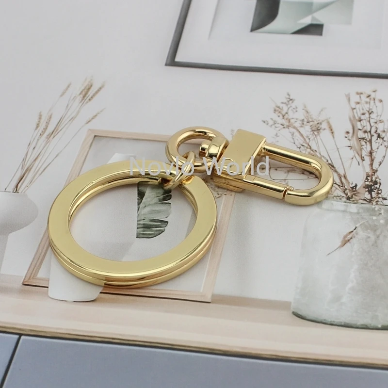 10-50-100pcs 4 Colors 23mm Thick Keyring Key Rings With Small Nice Clip Clasp DIY Handcrafted
