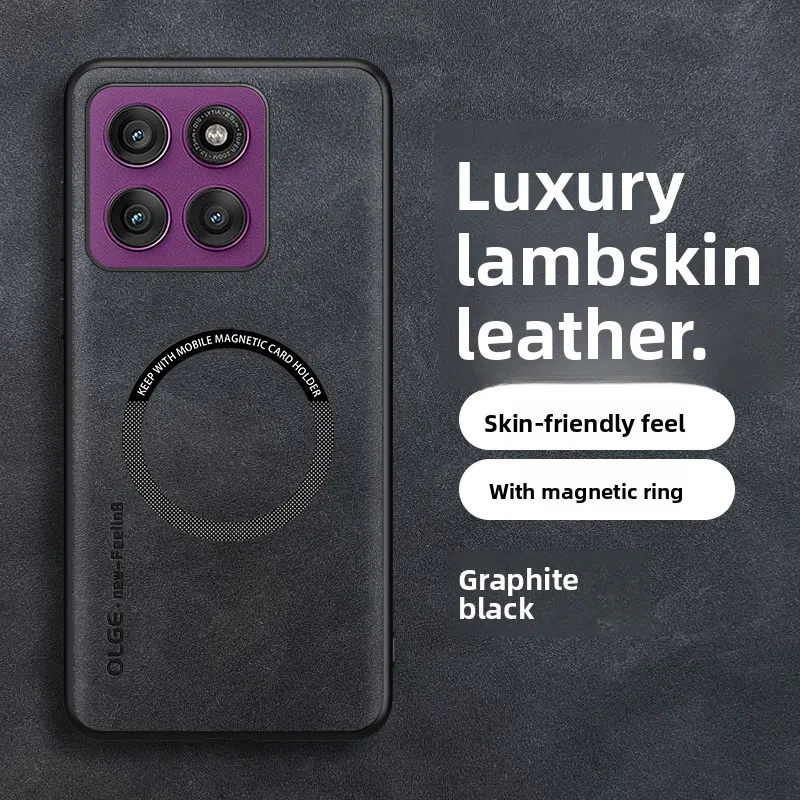 Luxurious Sheepskin Magnetic Phone Case Cover