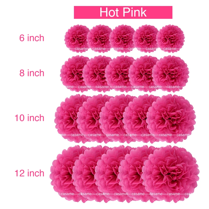 MECCANIXITY 8 Inch Paper Pom-Pom Flower Balls - Pack Of 6, Light Brown, For Party & Wedding Decor
