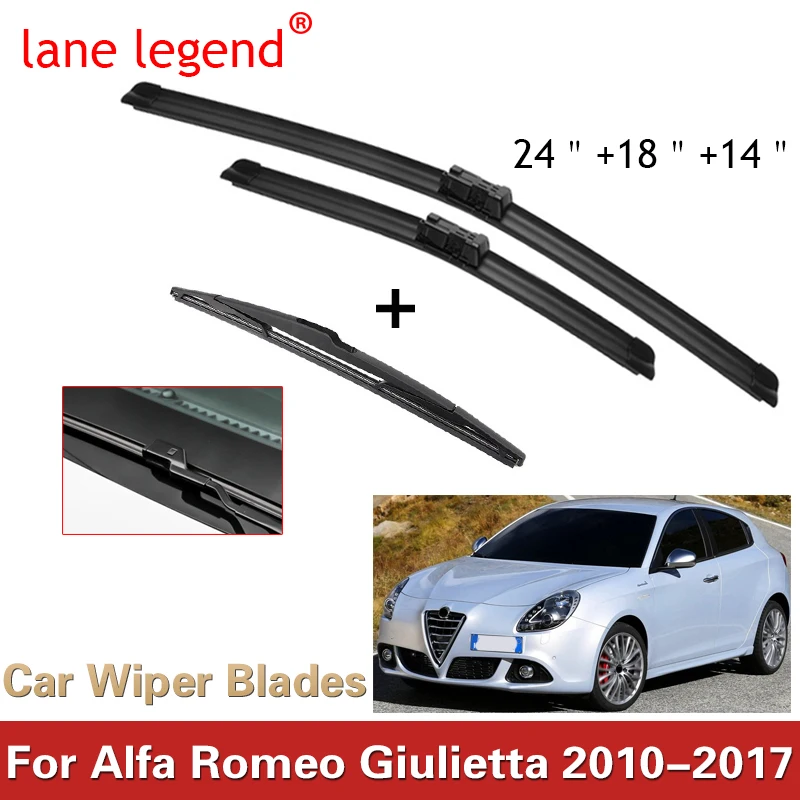 

Car Windshield Windscreen Wiper Blades For Alfa Romeo Giulietta Front Rear Window 2010 2011 2012 2013 2014 2015 2016 2017 -