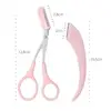 Professional 2Pcs Moon Shape Eyebrow Shaving Women's Macro Belt Protective Safety for Beginner Eyebrow Trimming Makeup Tools 4