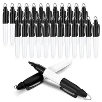 Mini Buckle Marker Student Stationery Office Supplies Portable Golf Ball Marker Pen Black Ink Pens Triangle Buckle Iron Hook 1