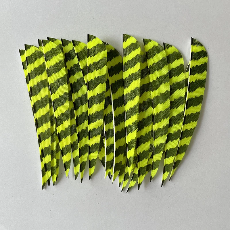IBOUNFOX 50pcs Turkey Feather Fletching 4 Inch Right Wing Arrow Feather Parabolic Shape for Bow Accessories 5