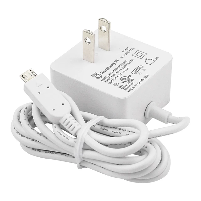 KSA-15E-051300-HX/AU/WHITE  Raspberry Pi - Chargeur, 5 V, 3 A