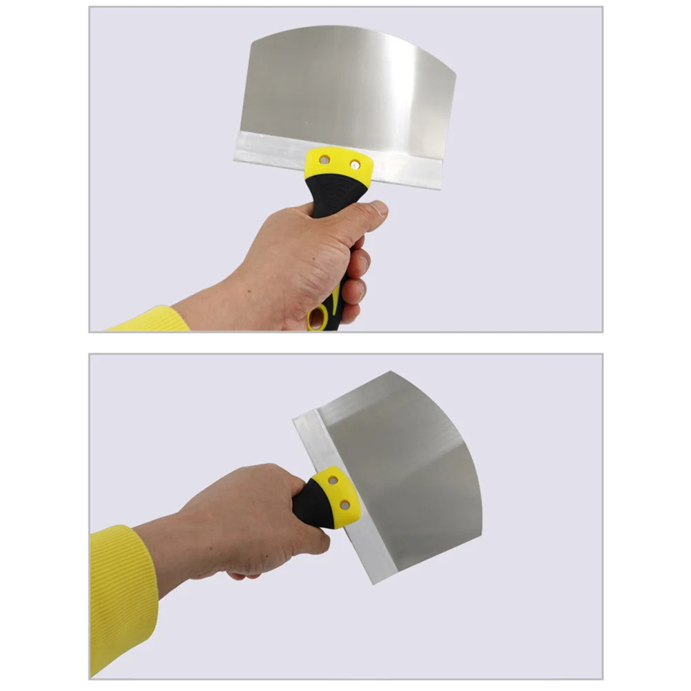 Stainless Steel Putty Knife Wall Paint Plaster Trowel Arc Ash Shovel Paint Feed Filling Scraper Blade Spatula Construction Tools paint scraper tool putty knife set