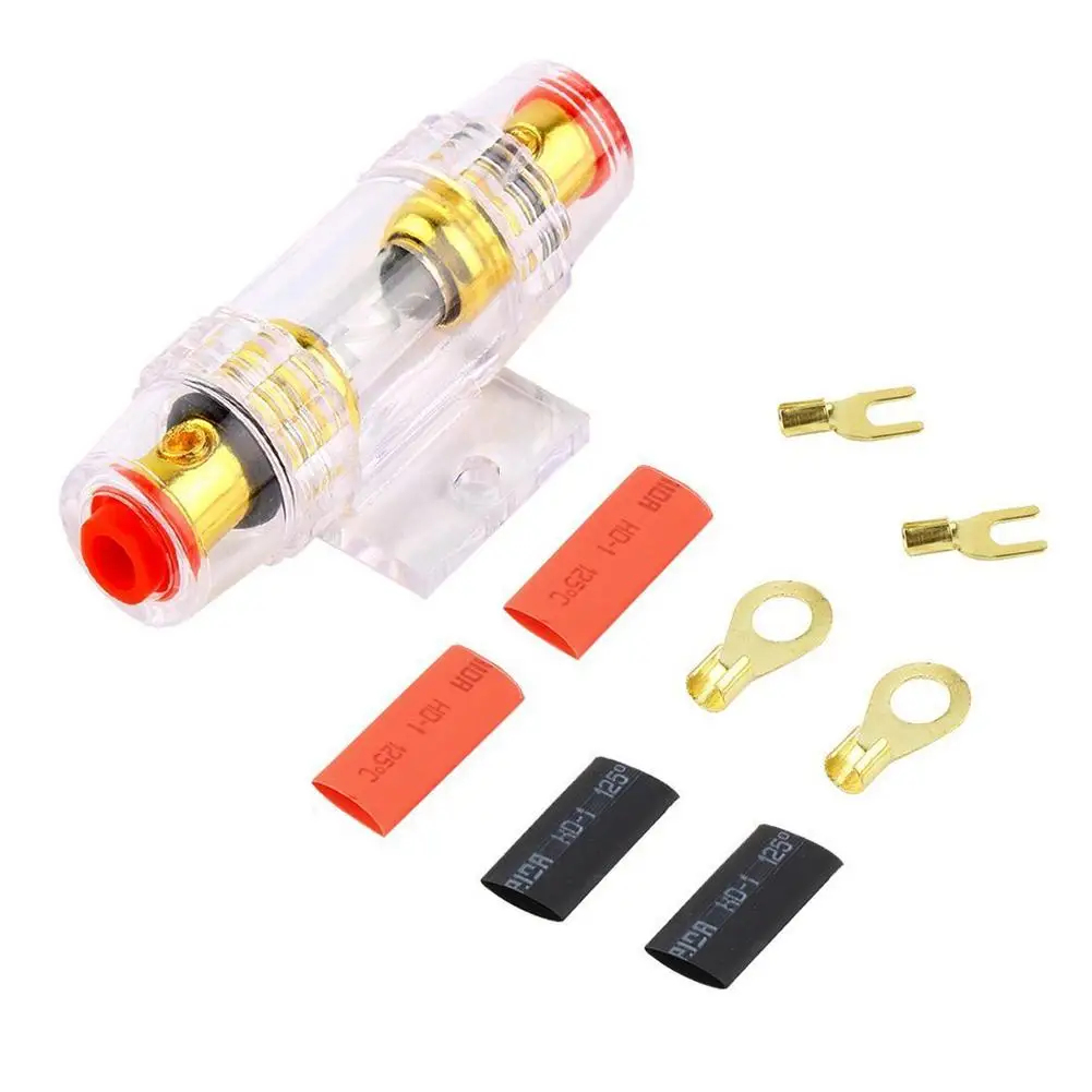 Car Audio Speaker Wire Cables Amplifier Subwoofer Speaker Installation Harness Wiring Kits Cables 10GA Power 60 AMP Fuse Holder audio speaker cable audio speaker wiring kit audio cable electrical wire cable electronic wire cable car amplifier wiring kit