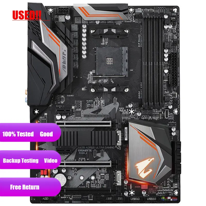 Scheda Madre Gigabyte X470 Aorus Ultra Gaming Am4 Amd X470 Sata 6 Gb/S Atx Amd