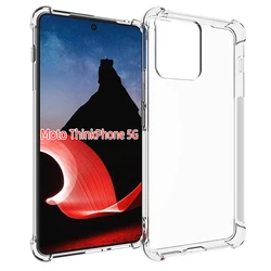 Durable Shockproof Clear Airbag Silicone TPU Phone Case - Soft Protective Back Cover for Motorola ThinkPhone (Airbag Clear Case)