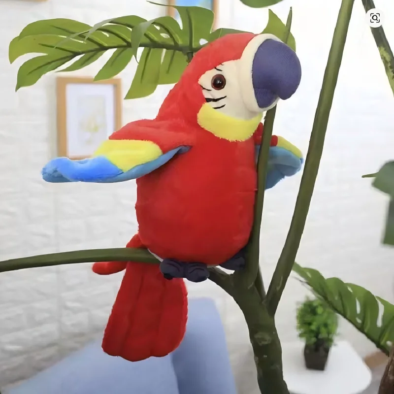 Pratende papegaai pluche speelgoed, herhaalt wat je zegt, interactief knuffeldier voor kinderen, educatief elektronisch huisdier met geluid, Chris_voghion.com