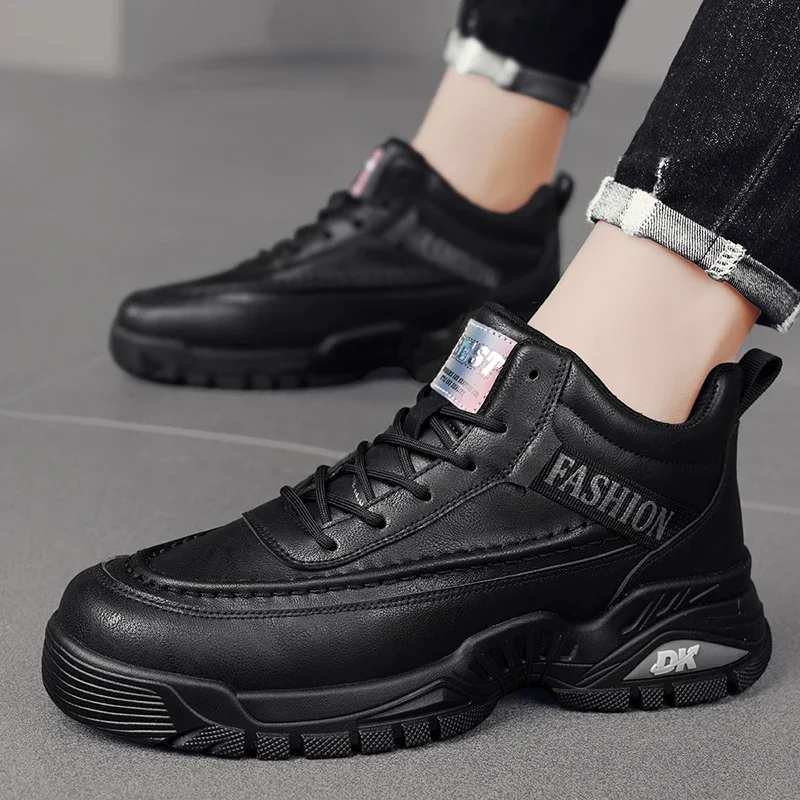 

Мужские зимние ботинки Martin 2023, дышащие теплые кожаные ботинки, повседневная обувь, нескользящая рабочая обувь, мужские водонепроницаемые ботильоны ручной работы