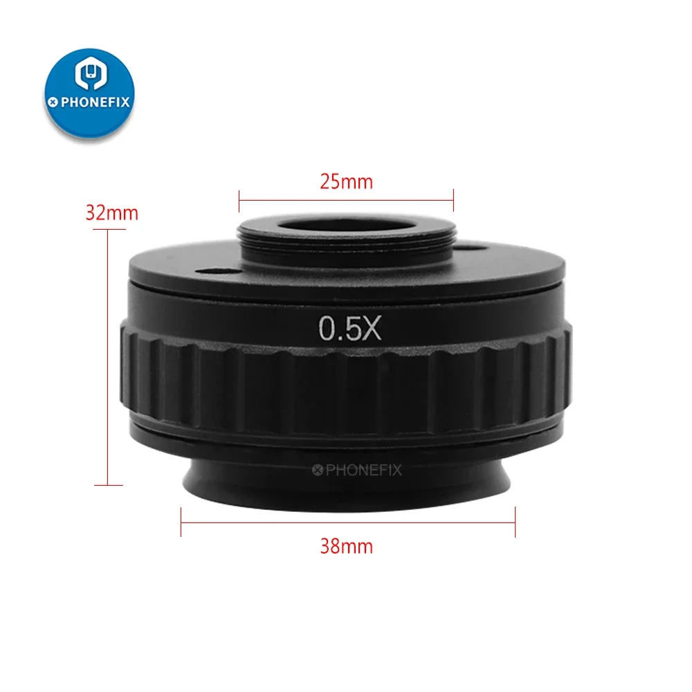 Microscope Adapter C Mount Adapters Lens 1X 0.35X 0.5X CTV For Trinocular Stereo Microscope 38MM Interface Microscopio Camera