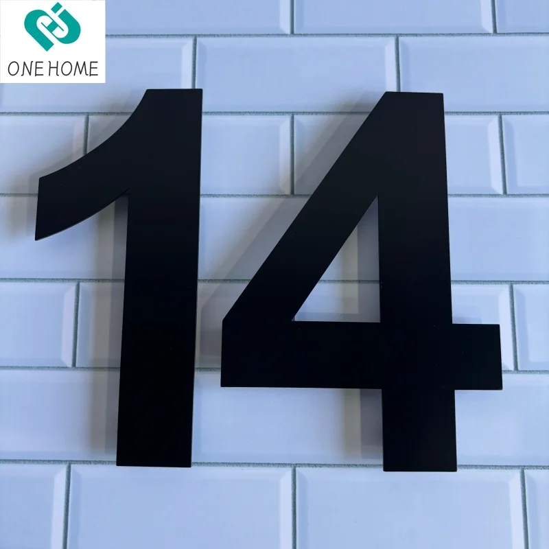 House Number Signs Modern Large House Number Outdoor-12 Inch High Stainless Steel Floating Home Address Number For Outside