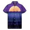 2024 Summer New Gaming Pixel Emoji Pattern Men's Hawaiian Shirt Casual Button Lapel Unisex Shirt Pixel Style Fashion Shirt 4