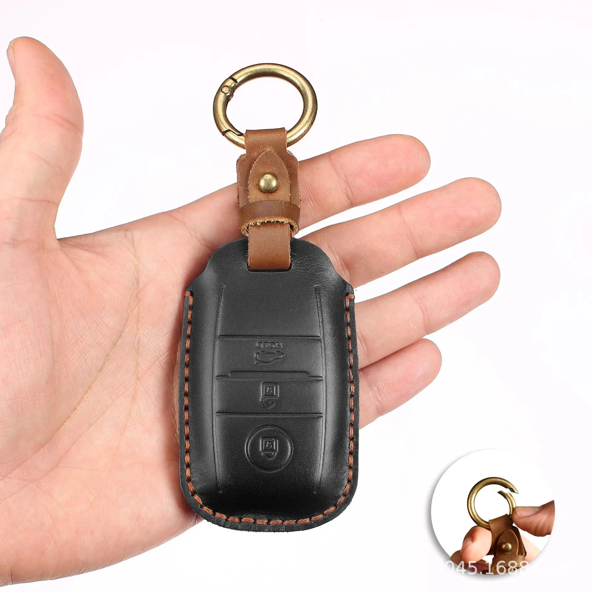 SPTwj 2 Pack 3 Buttons Car Key Fob Case Replacement Car Key Cover Compatible With Hyundai I20 I30 I35 IX20 IX35 And Kia Ceed Soul Sportage Venga Remote Control Folding Car Key