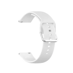 Universal 22mm Soft Silicone Watch Strap - Versatile Replacement Band for 22mm (3 White)