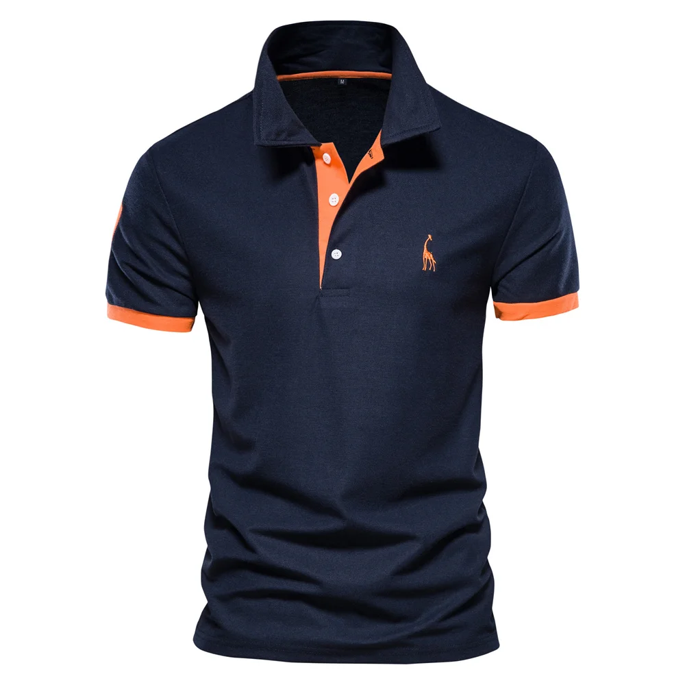 Embroidery 35% Cotton Polo Shirts for Men Casual Solid Color Slim Fit Mens Polos New Summer Fashion Brand Men Clothing