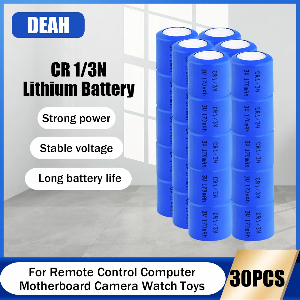 30pcs Cr 1/3n Cr1/3n Cr13n Dl 1/3n 3v 170mah Lithium Battery For Plc