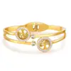 316L Stainless Steel Retro Green Crystal Female Senior Roman Digital Tree Of Life Zircon Bracelet Ladies Jewelry Bangle 3