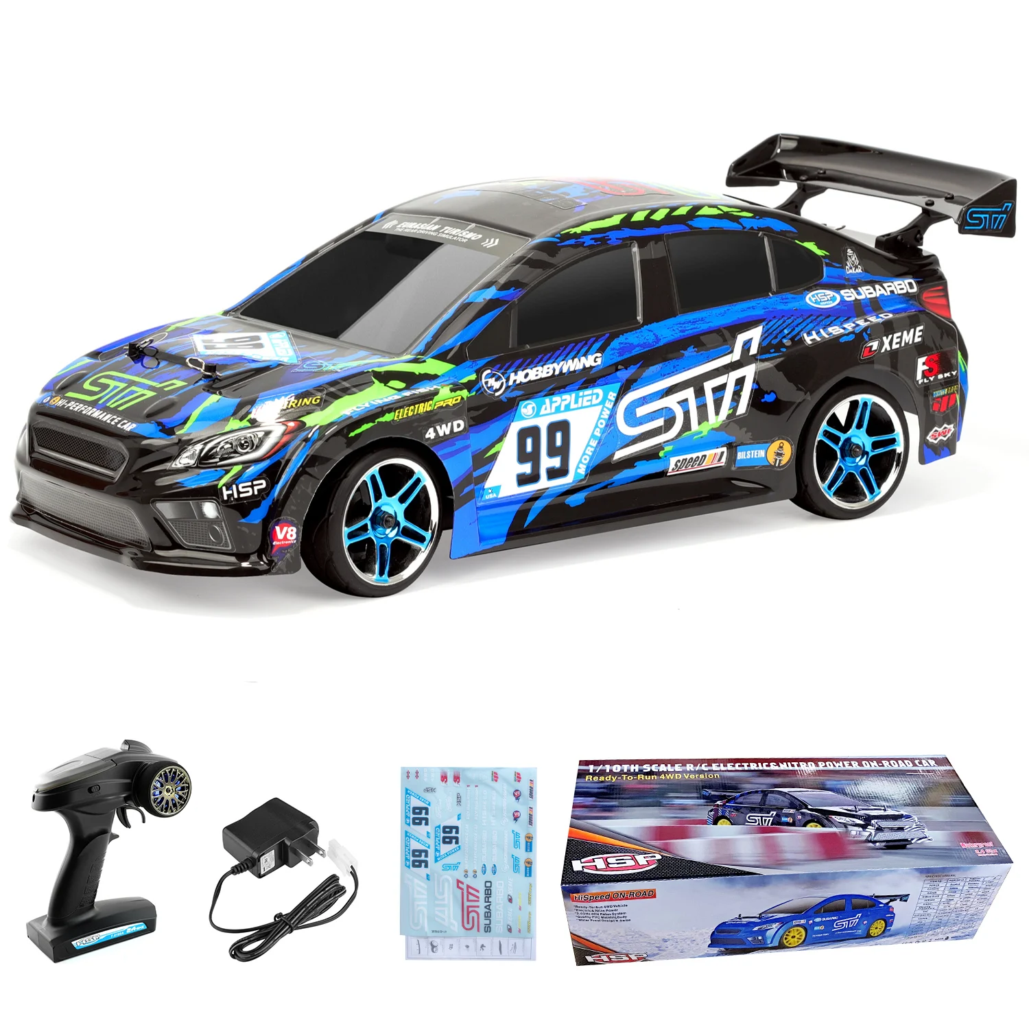 

HSP RC Car 4wd 1:10 Electric Power On Road Racing 94123 FlyingFish 4x4 Rc Drift Car vehicle High Speed Hobby Remote Control Car