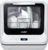 Portable Dishwasher Countertop with 5L Built-in Water Tank, No Hookup Needed, 6 Programs, 360° Dual Spray, 192℉ High-Temp& Air 1