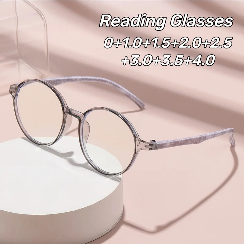 Chic Oversized Round Blue Light Blocking Reading Glasses