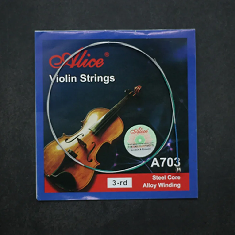Soft and Vibrant Tone Full Size Violin Replacement Single String Steel Alloy for Beginner and Music Lovers