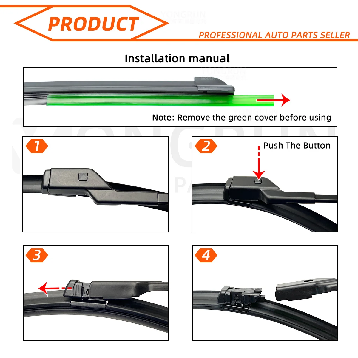 3PCS Car Wiper for Benz GL Class X166 2013-2019 Front Rear Windshield Windscreen Wiper Blade Rubber Accessories 26