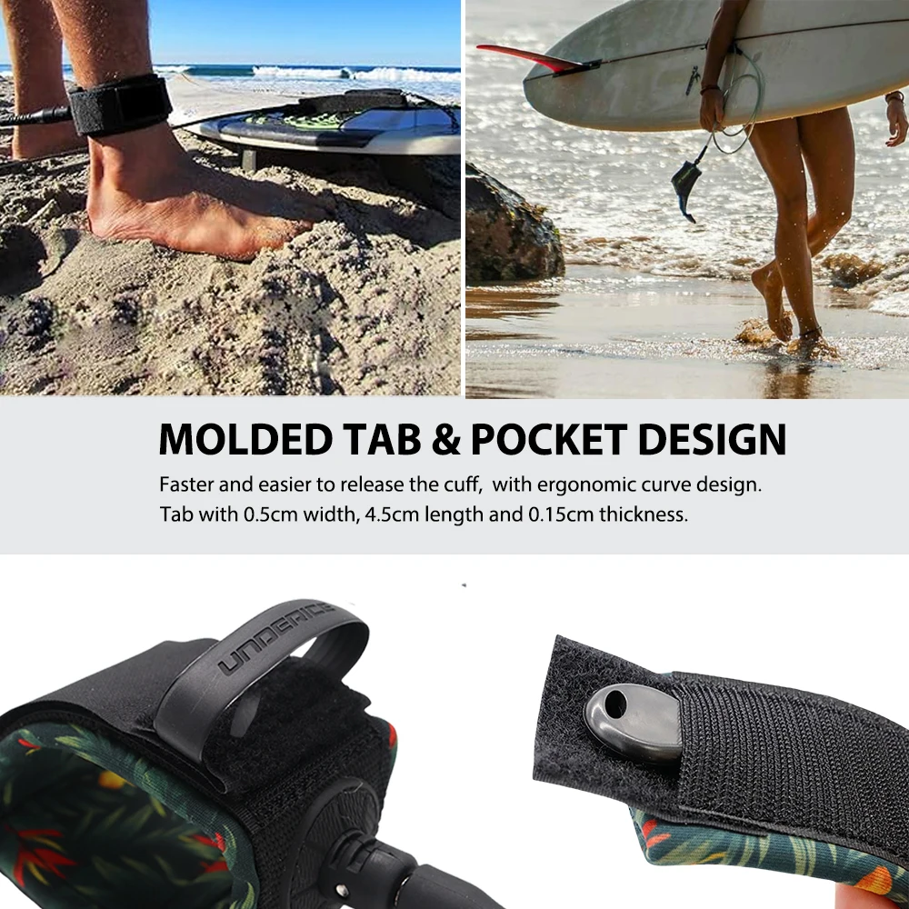 Surfboard Leash Surf Leash SUP Board Surf Leg Rope TPU Stainless Swivels Inflatable Paddle Board Longboard Foot Rope