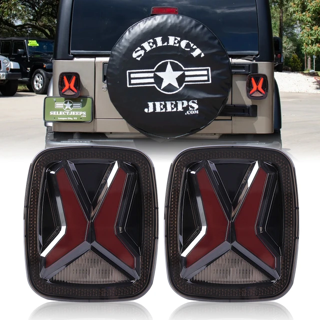 Feux arrière LED de voiture pour Jeep Wrangler TJ XJ YJ, feux arrière avec  DRL, clignotant