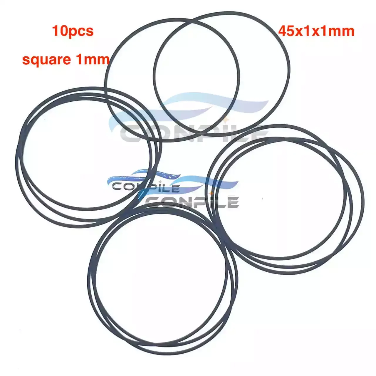 

10pcs 45x1x1mm transmission drive belt for tape recorder / walkman / repeater / counter cassette deck