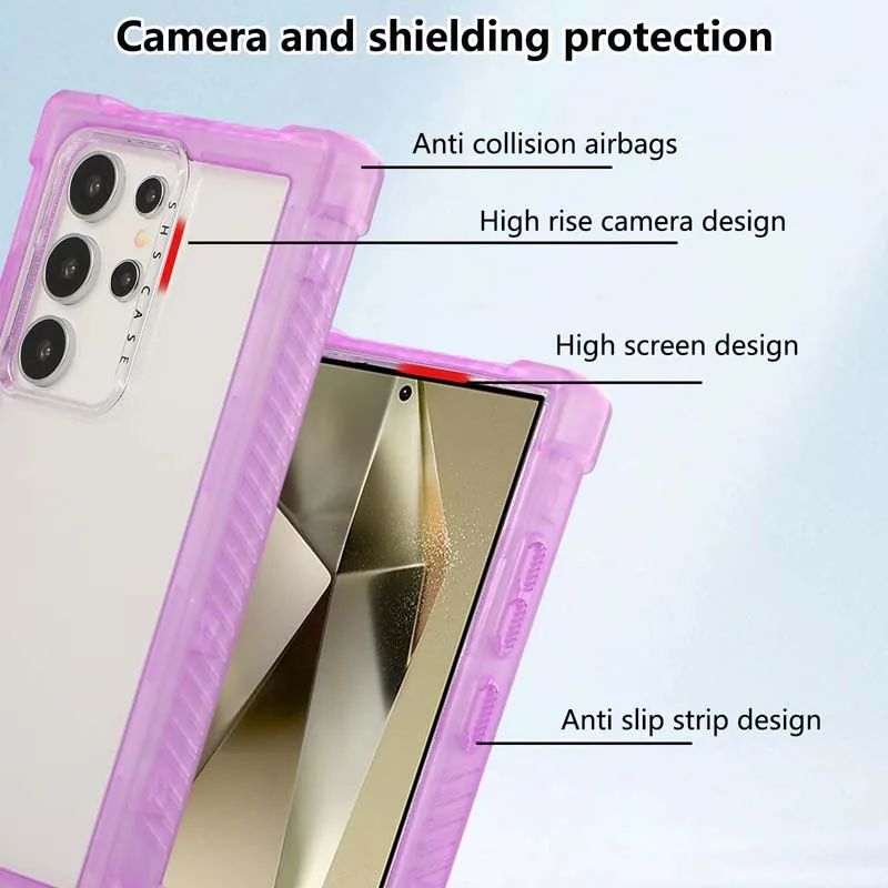 Luxury 3-in-1 Rugged Matte Bumper Shockproof Phone Case