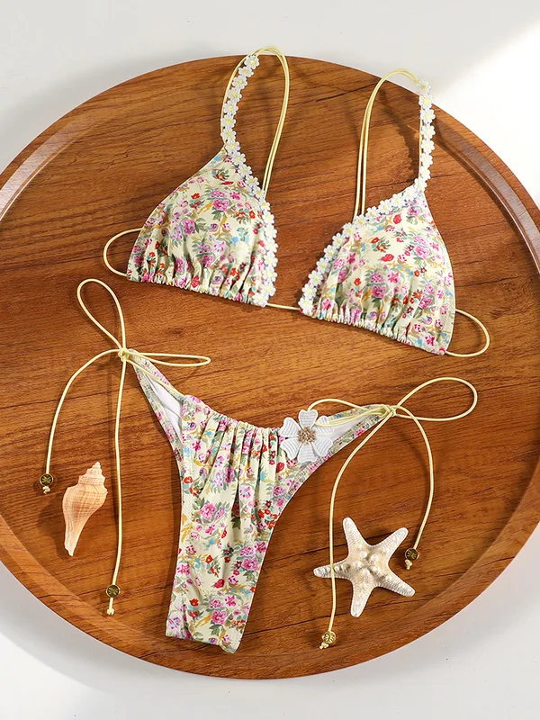 ZRTAK Triangle Bikini Set Sexy Swimwear Women Bikinis