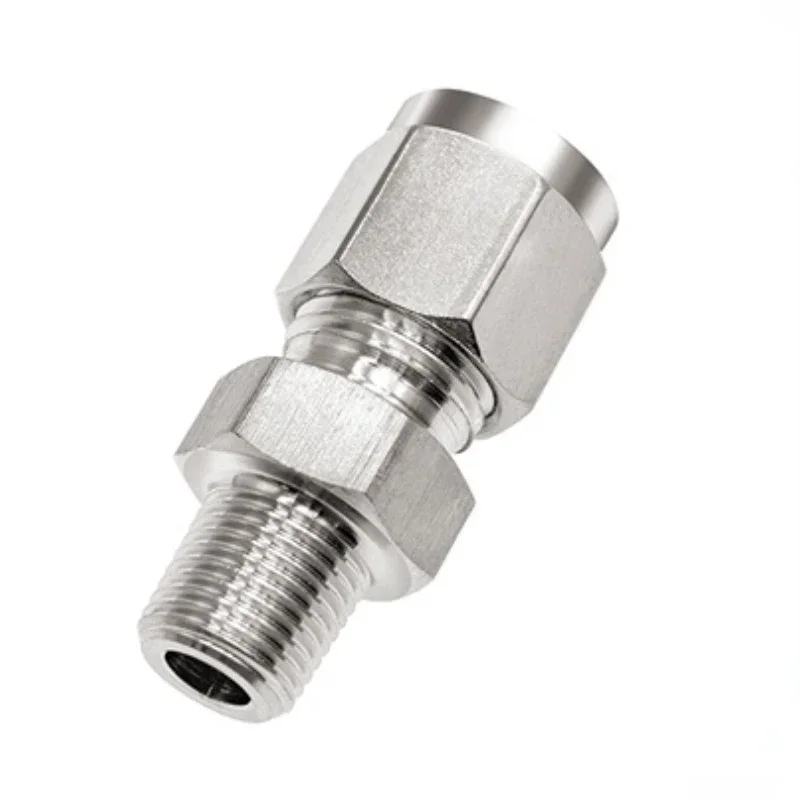 Pipe Fitting SS 304 Stainless Steel Double Ferrule Compression Connector 6mm 8mm 10mm 12mm Tube to 1/8" 1/4" 3/8" 1/2" Male