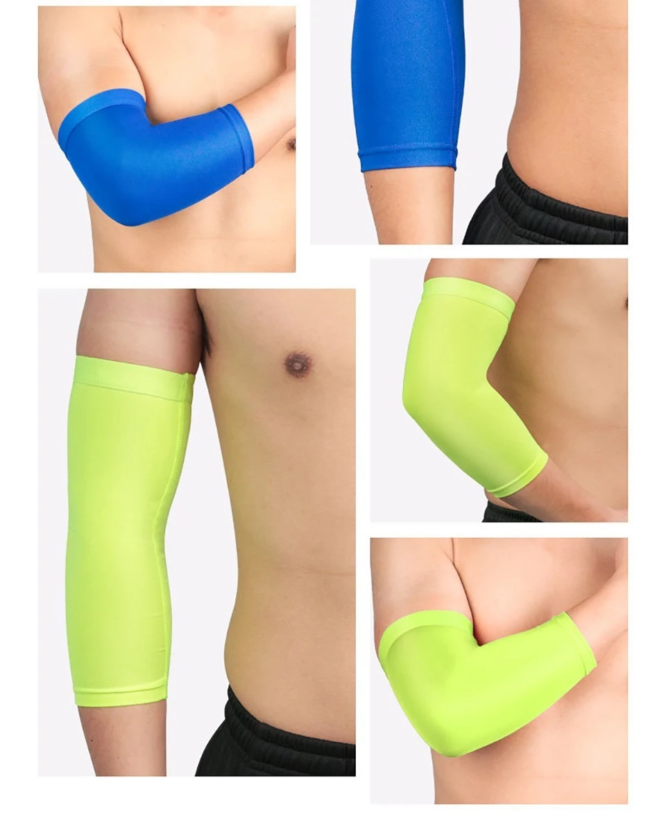Loogdeel 1 Stück elastische Sport Ellbogens chützer Belüftung druck Silikon Anti-Rutsch-Armschutz Basketball Tennis Schutz ausrüstung – Detail 14