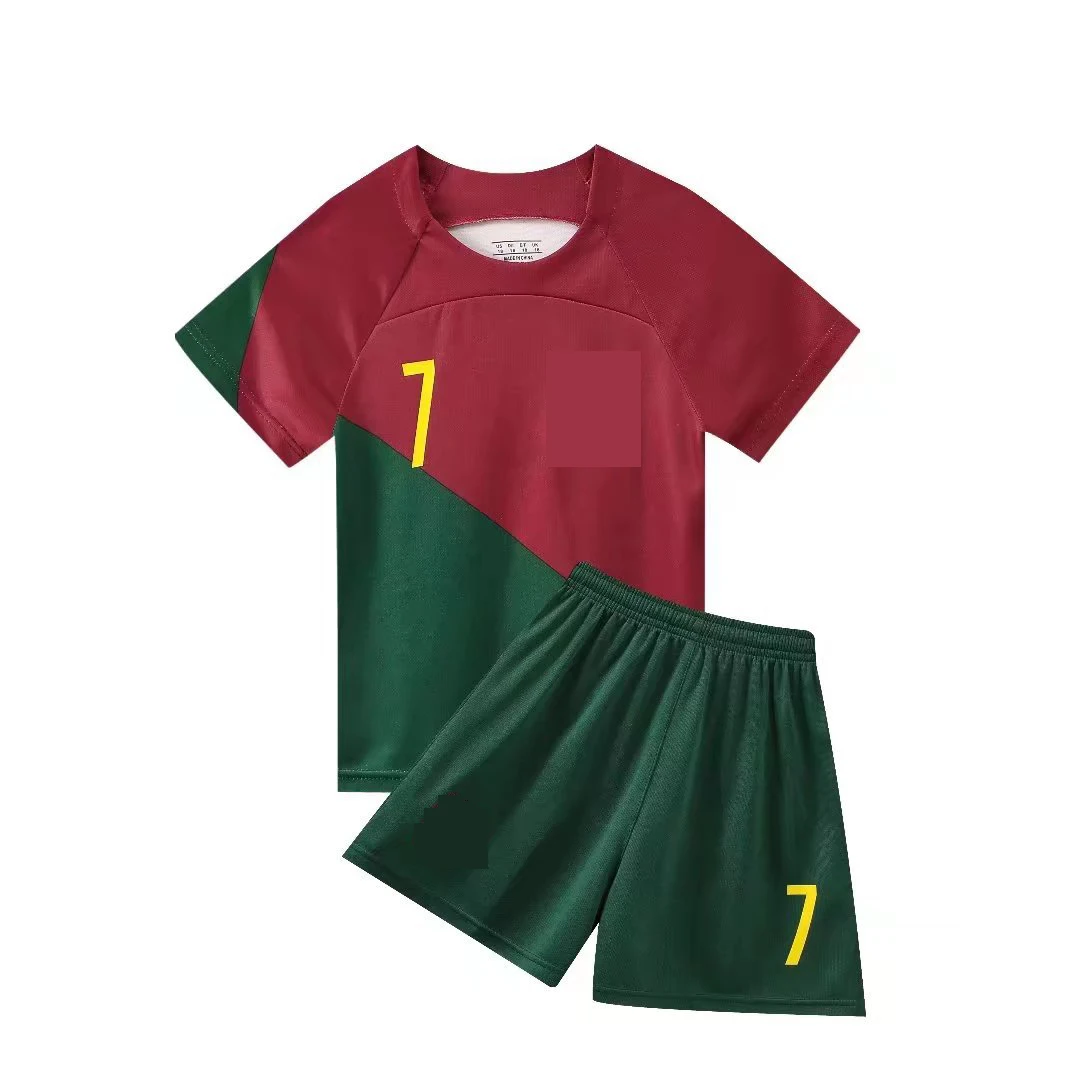 22-23 Portugal home No.7 National Team Football Jersey Set Men&rsquo;s Team Uniform Jersey Kids 14-2XL