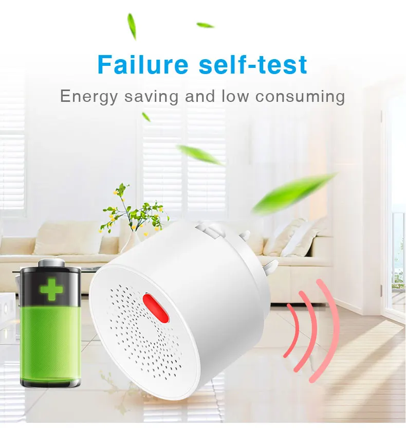 Tuya smart home wifi erdgas sensor brennbarer haushalt smart lpg gasleck alarm melder brandschutz – Detail 11