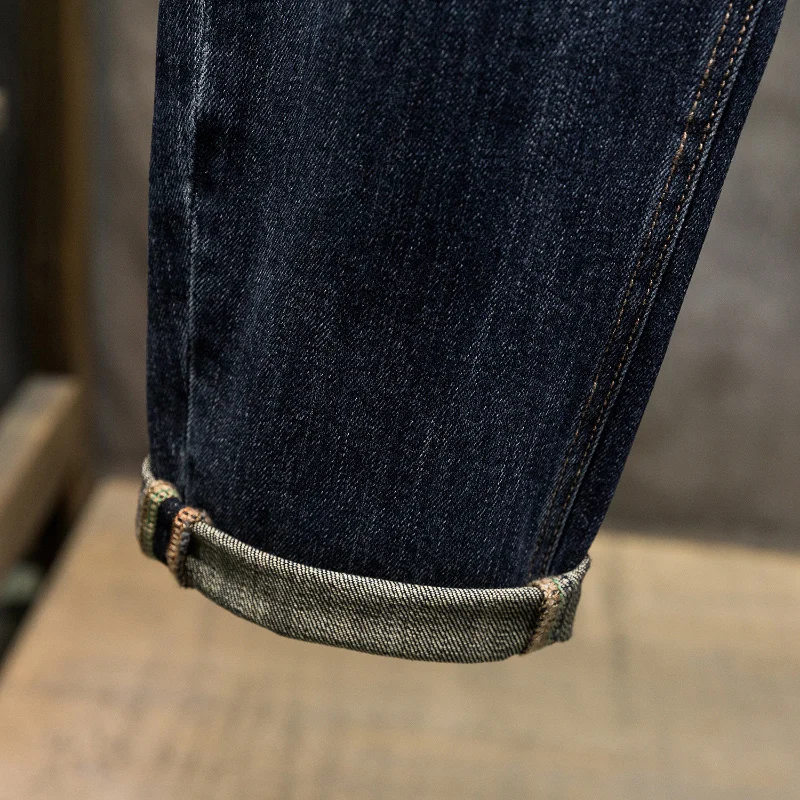 남성용 스트레이트 루즈 청바지, 클래식 할렘 바지, 카고 바지, 오리지널 빈티지, 고품질, 40 42 44 46 48 플러스 사이즈, 가을 신상