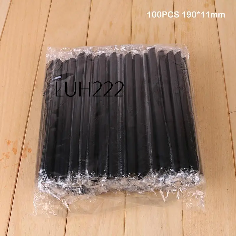 100pcs 7.5" Disposable Plastic Straws Milkshake Straws Bubble Boba Milk Tea Plastic Thick Smoothie Cold Drinking Drinkware Bar Accessories